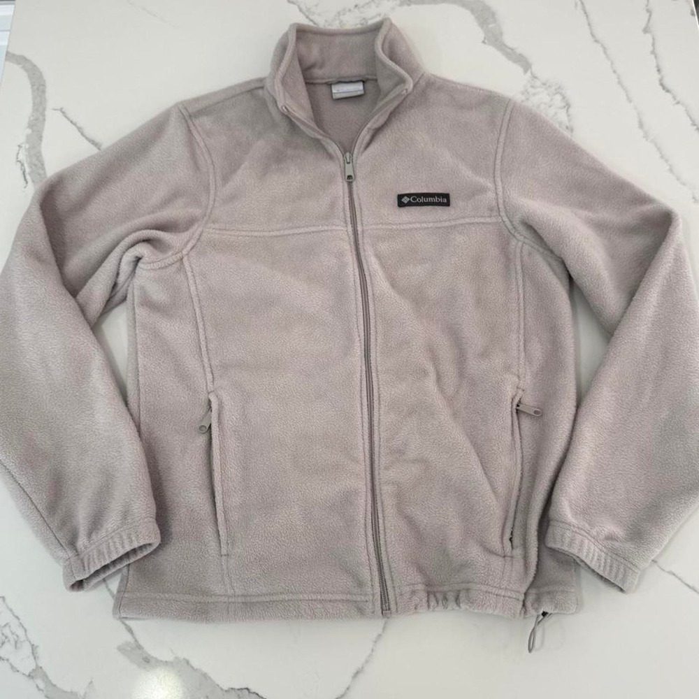 Women's Columbia fleece jacket in gray size Small
